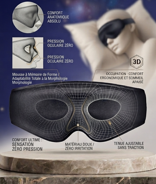 LUNORA – Masque de sommeil